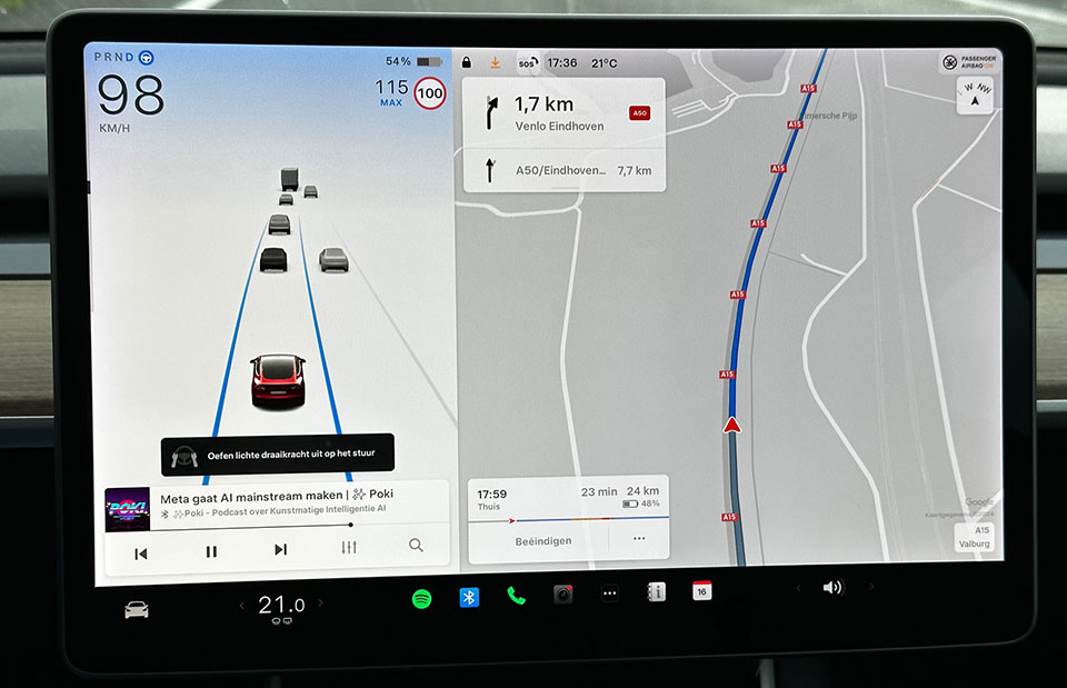 Tesla interface mei 2024 Tesla interface mei 2024