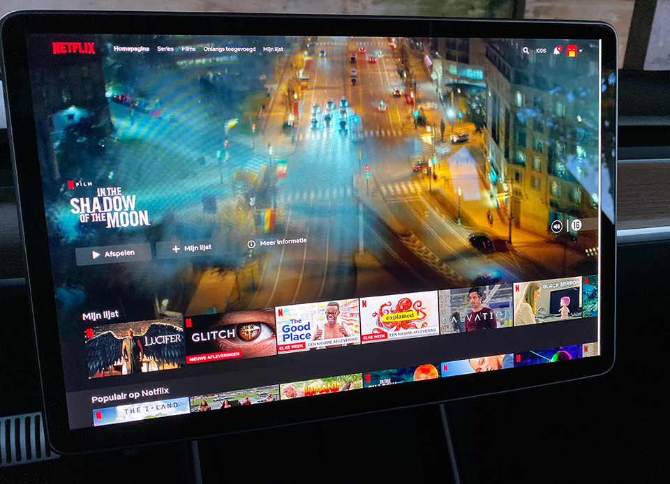 Netflix in de Tesla Model 3 Netflix in de Tesla Model 3