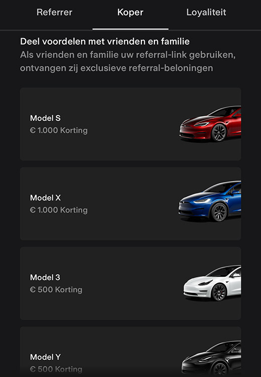 Tot 1.000 euro korting op een Tesla Tot 1.000 euro korting op een Tesla