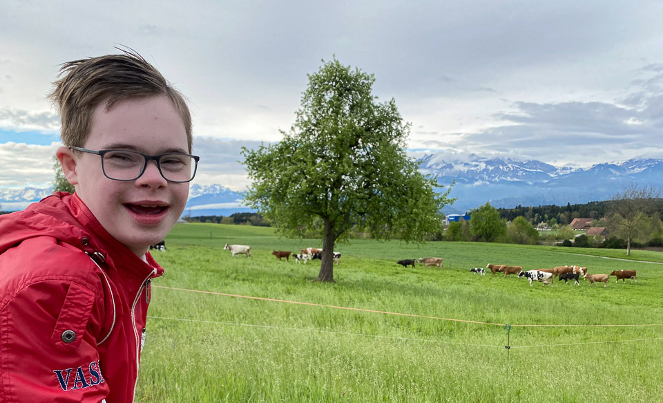 Ochtendwandeling in Zwitserland